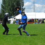 outdoor free sparring from Red Deer Highland Games 2013